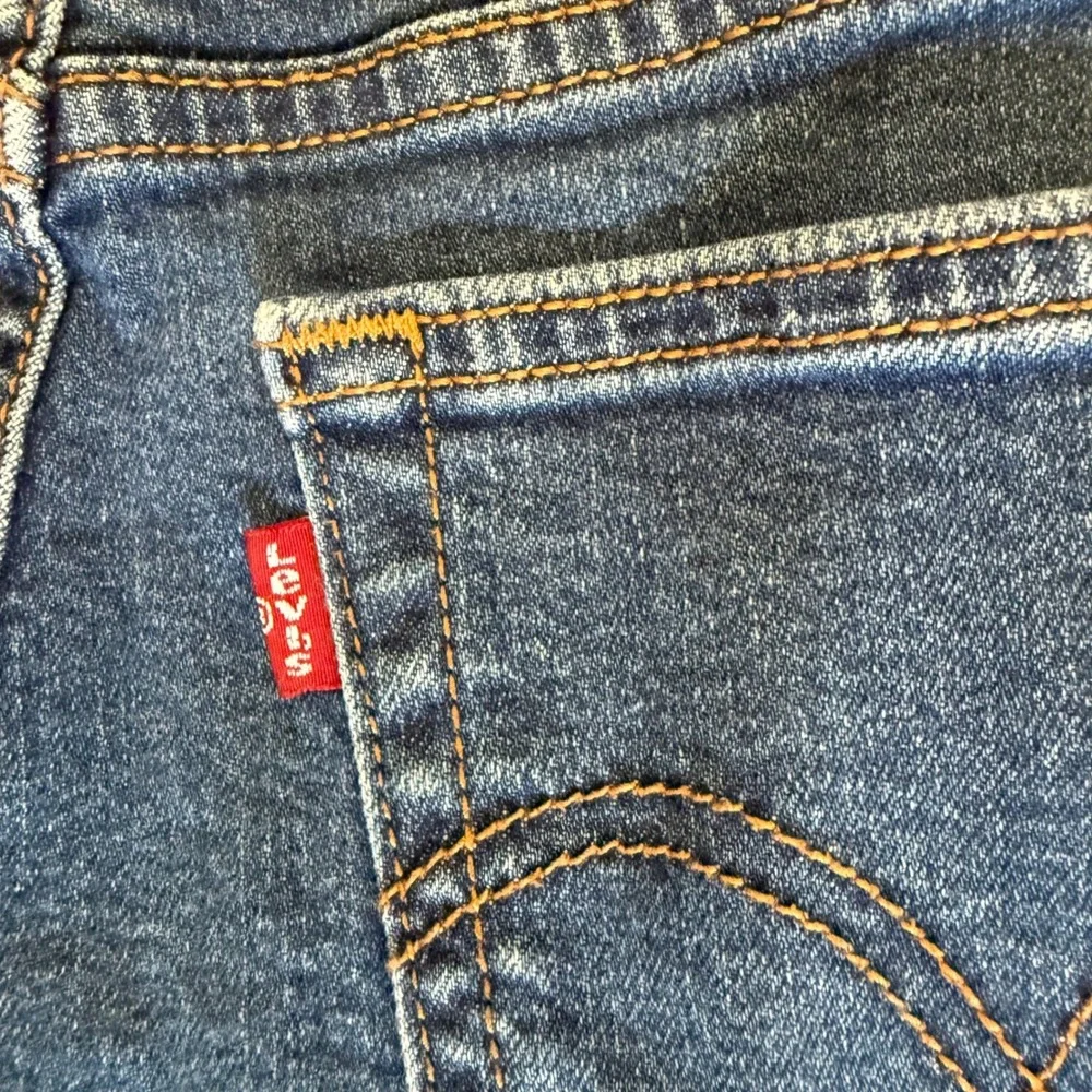 Levis Wedgie Skinny Jeans‎ Womens W28 Blue High Rise Button Fly Denim Classic
